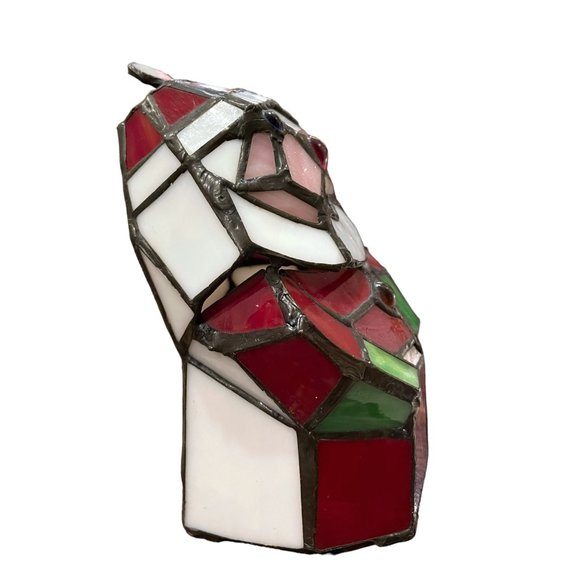 Hand Made LED Lighted Santa Claus Accent Lamp Lighted Art Glass by River of Good - Picture 9 of 12